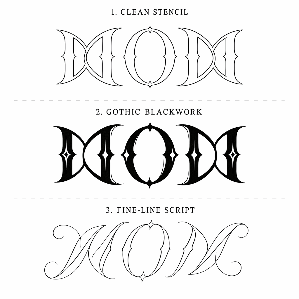 Artistic Study — AI Concept ambigram tattoo concept